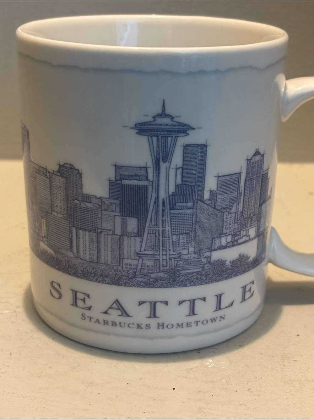 Starbucks Seattle Skyline White Ceramic Mug cup drink coffee tea 2011 Architect